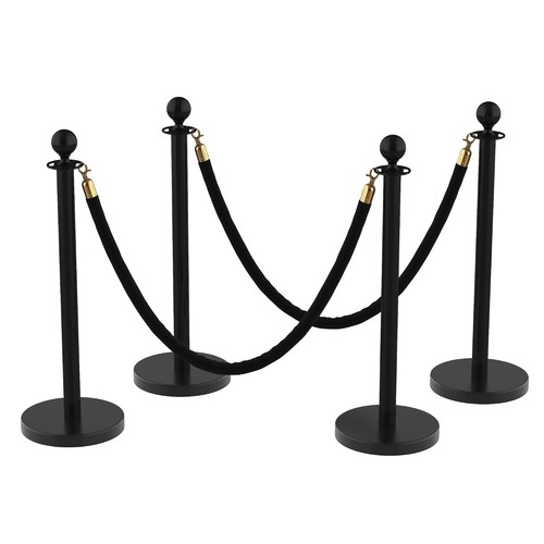 4pcs stanchion velvet rope - 4pcs,