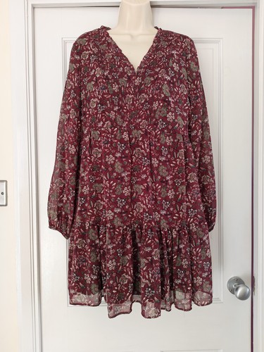 Primark floral burgandy - floral, dress