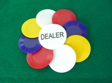 TEXAS HOLD'EM POKER SET SPARE REPLACEMENT CHIPS RED BLUE WHITE YELLOW MIXED