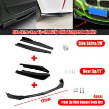 Front Rear Bumper Lip Spoiler Body Kit Splitter w/Side Skirt Extension Universal