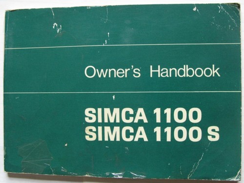 Simca 1100 1100s car owners - 1100s,