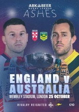 RUGBY LEAGUE ASHES 2025 England v Australia (@ Wembley) - official programme