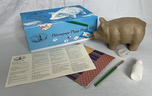 Découpage piggy bank kit - piggy,