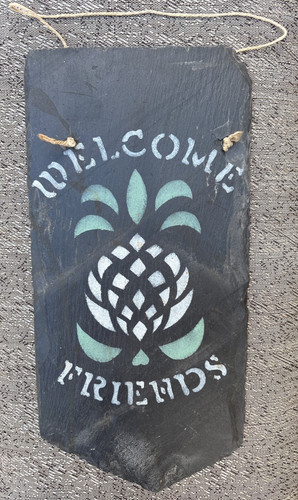Hand painted pineapple - painted,