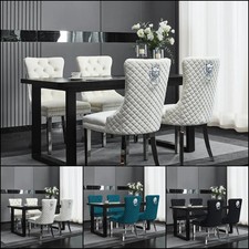 Velvet Dining Chair High Back