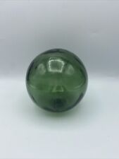 True Vintage Green Glass Fishing Bouy Float Sphere Witches Ball