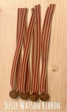 Susie Watson Fabric  Ribbons With Rusty Bells - Set Of 4 - Xmas Gifts - Red  