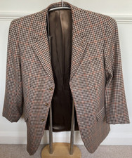 Men's R Watson Hogg Blazer Jacket 40" Chest Scottish Made Herringbone Pattern