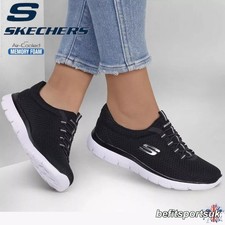 SKECHERS WOMENS SHOES BLACK SKETCHERS LADIES MEMORY FOAM SLIP-ON TRAINERS SIZES