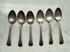 6 X Vintage Dessert Spoons Not