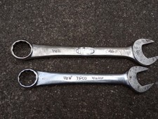 2 vintage Tipco combination Whitworth spanners C18 C19 British Made
