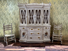Dolls House Shabby Chic Dresser & Chairs 1:12 Scale (Lot 808)