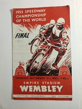Speedway Championship Of The World Final Programme 1953 Wembley  (17/9/53)