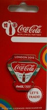 OFFICIAL LONDON 2012 OLYMPIC COCA COLA RETRO DRINK PIN BADGE BRAND NEW
