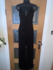 ZARA TRAFALUC BLACK JUMPSUIT/PLAYSUIT - SIZE SMALL
