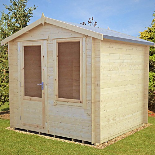 8x8 log cabin garden office - log,