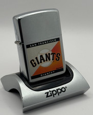 GENUINE Zippo Windproof Lighter SAN FRANCISCO GIANTS Street Chrome 2004 NEW