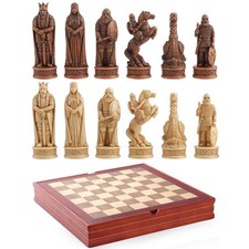 Veronese Design Viking Warriors Chess Set – Norse Mythology Themed Chess Pieces
