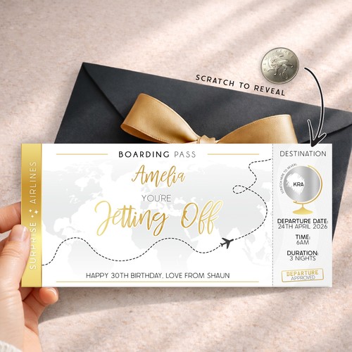 Personalised boarding pass - personalised,