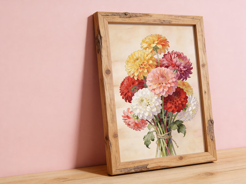 Chrysanthemum botanical print - chrysanthemum,
