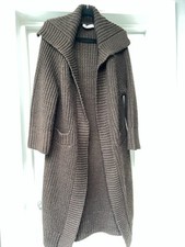Amazing long perfect chocolate brown cardigan coat . Zara . Size M