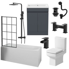 Complete Bathroom Suite Black