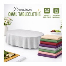 Oval Rectangle Linen Look