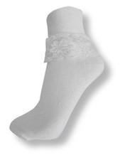 NEW GIRLS LADIES FRILL FRILLY LACE LACEY RED BLACK WHITE ANKLE TRAINER SOCKS 