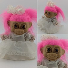 Vintage Russ Bride Wedding Dress Outfit Troll Figure Doll 90's Collectable Toy