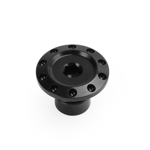 Black billet oil filler - black, cap