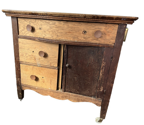 Antique pine cabinet - pine,