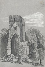 ABBEY RUINS IN LANDSCAPE
