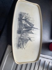 Vintage Tea Tray Featuring Oyster Boats At Billingsgate