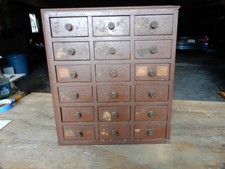 ANTIQUE 18 DRAWER WOODEN