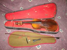 Antique 1819 French 4/4 Fine Violin w/Bausch bow  for restoration