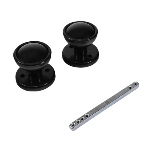 50mm plastic rim mortice - 50mm, knob