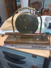 VINTAGE WOOD AND BRASS TABLE GONG