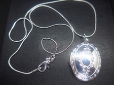 Silver Lockets Photo Pendant