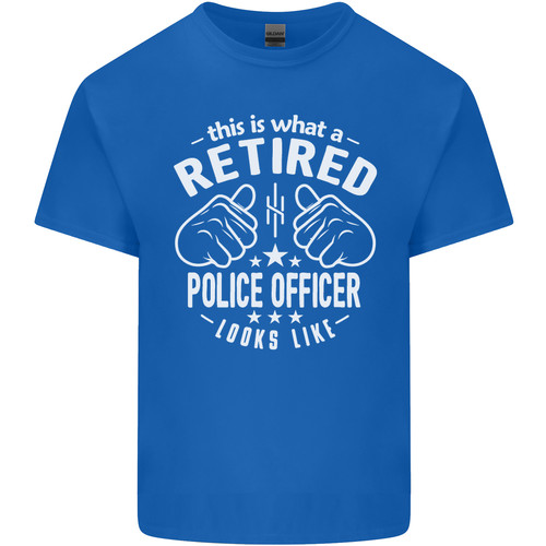 Retired police officer looks - a,