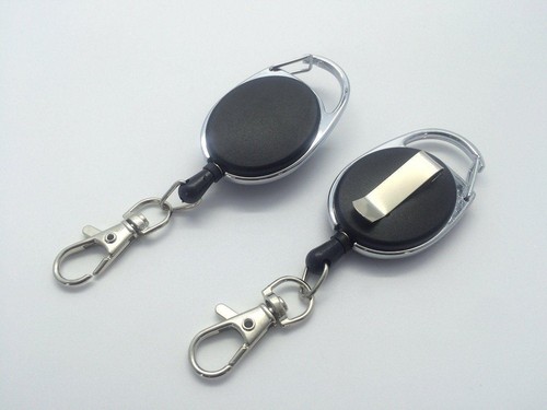 Black retractable key reel - retractable,