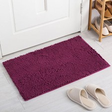 Extra Large Chenille Bath Mat Soft Bathroom Rugs Water Absorbent Pedestal Mats