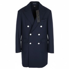REPLAY Men Coat 50 L Blue Wool
