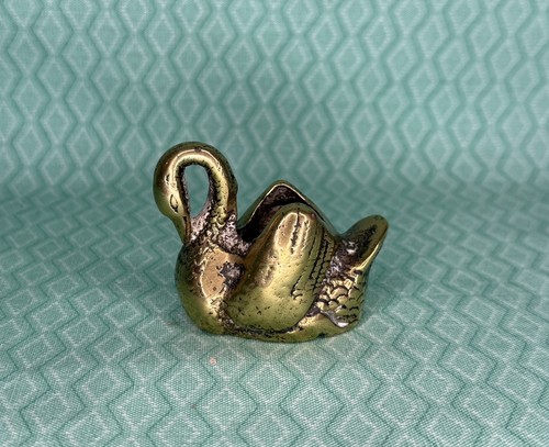 Vintage solid brass - vintage, swan