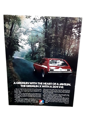 1972 amc gremlin - ad, v8