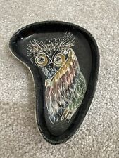 VINTAGE OWL PATTERNED DISH BY JO LESTER IOW POTTERY 1950'S/70'S