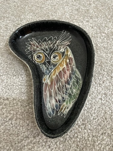 Vintage owl patterned dish - owl,