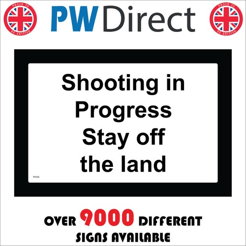 Sign shooting progress stay - progress,