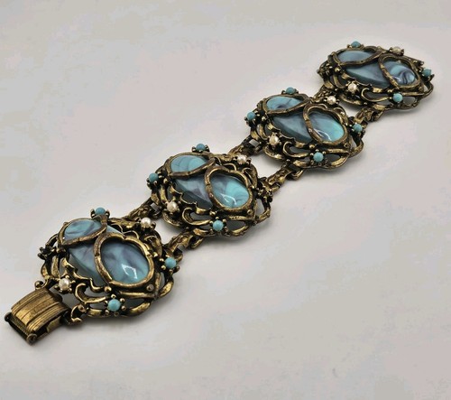 Vintage gold tone - vintage, blue