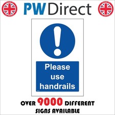 SIGN Please use hand rails