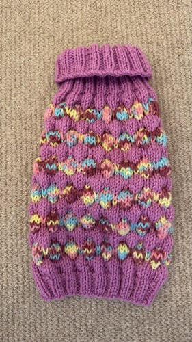 Dog jumper hand knit wool - dog,
